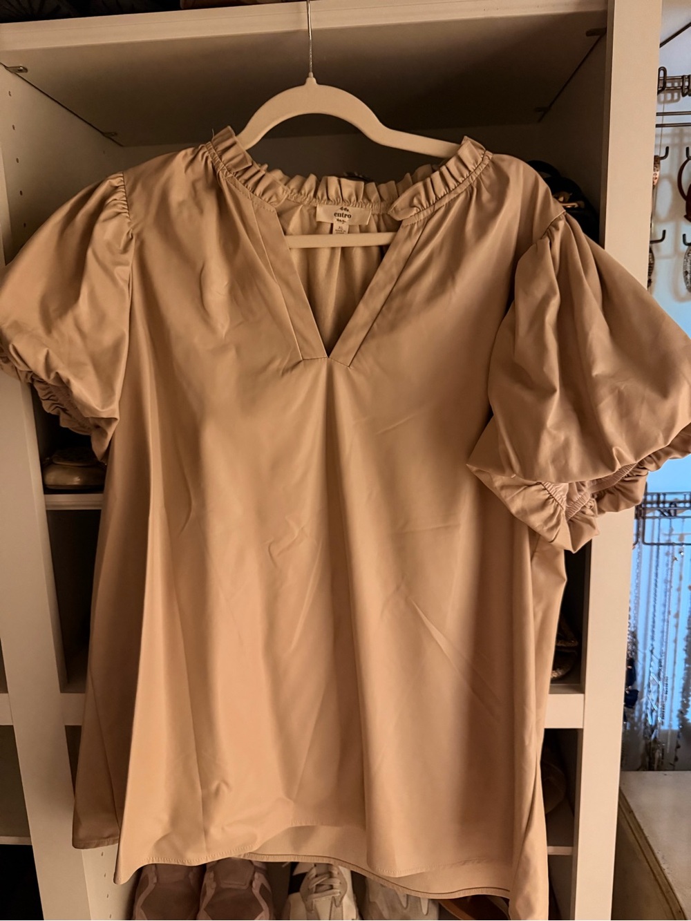 Entro Leather-Like Top